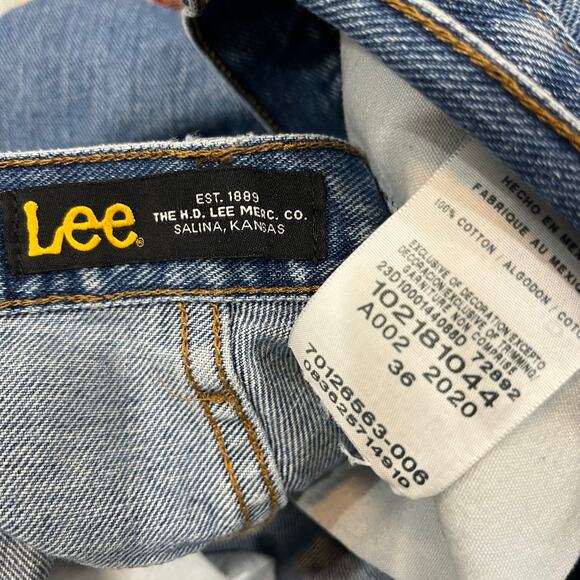 Vintage LEE Men’s 36 Flat Front Relaxed Fit Denim Hean Shorts - Picture 5 of 5